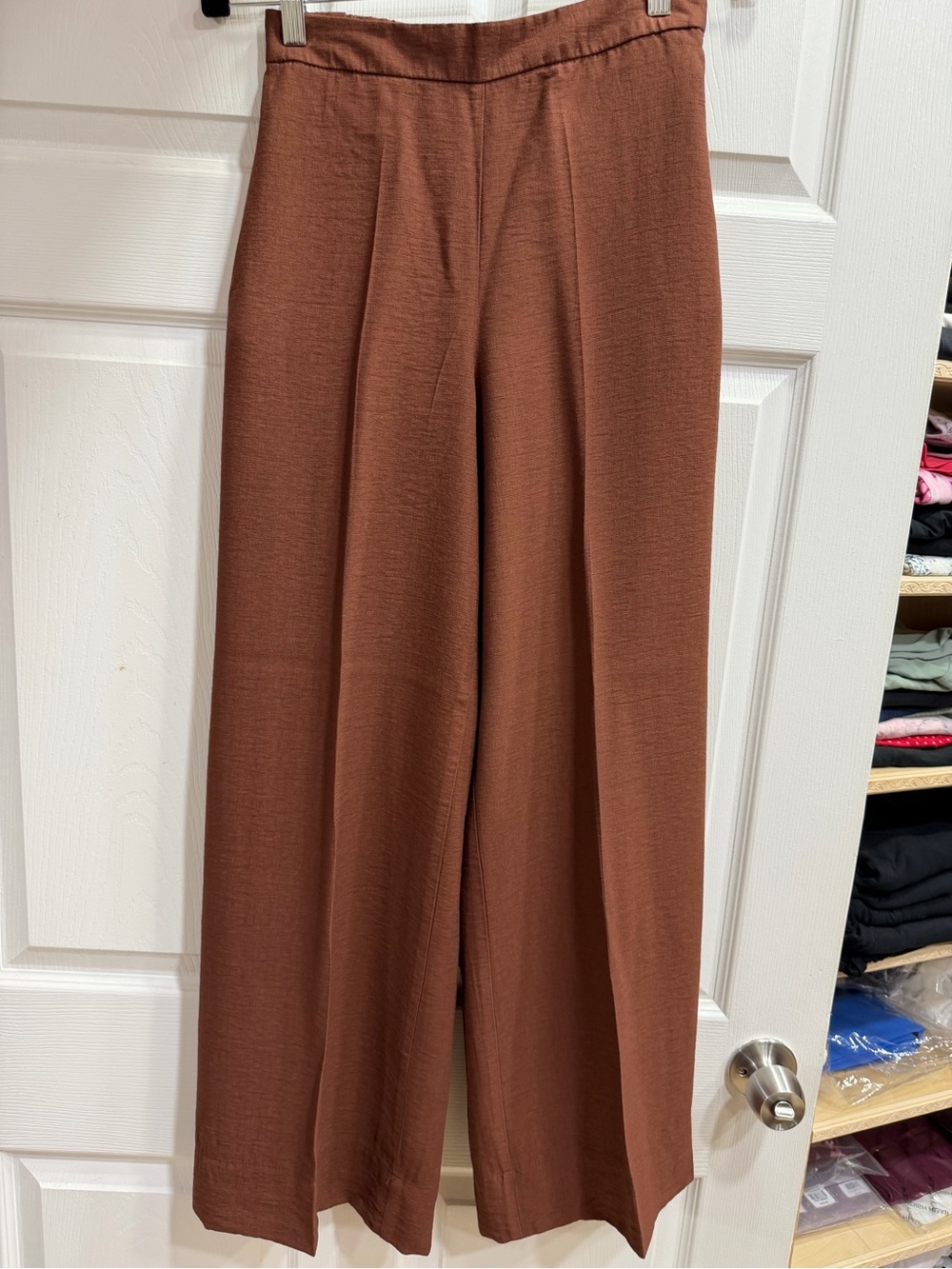 H&M Wide-Leg Pants in Burnt Orange